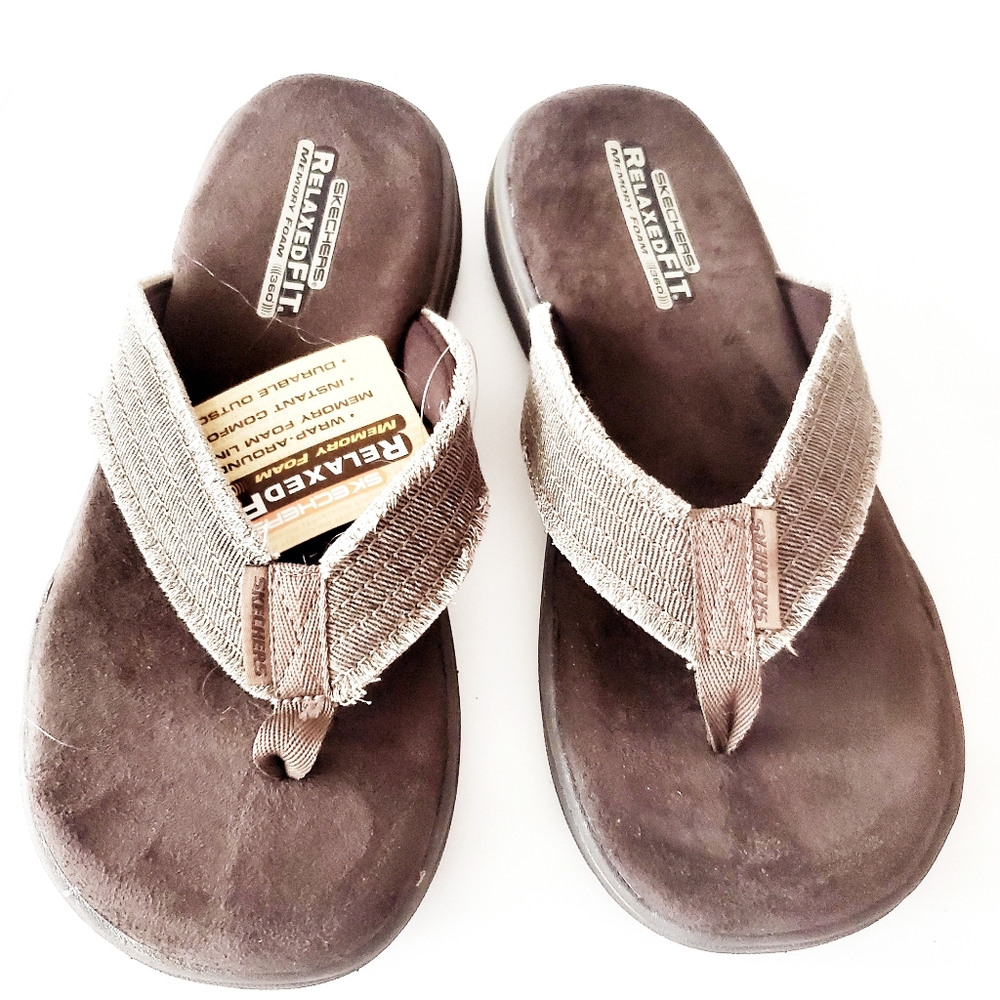 NWT Skechers Men's Flip Flap Memory Foam 360